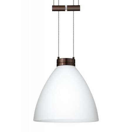 Besa Lighting Besa Pendant Mia Bronze Opal Matte 1x50W Halogen 1XA-177907-BR